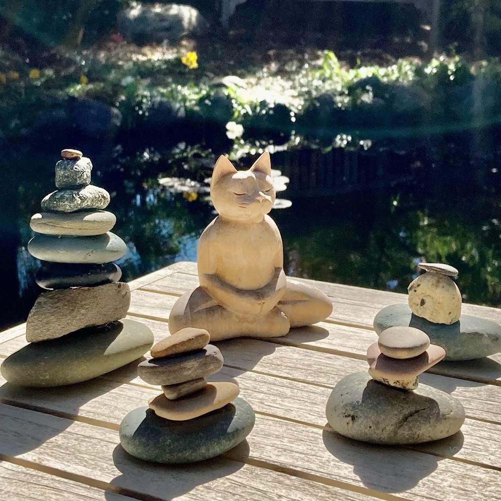 Balanced Stones Rock Art Set Hand Crafted Garden Home Decor New